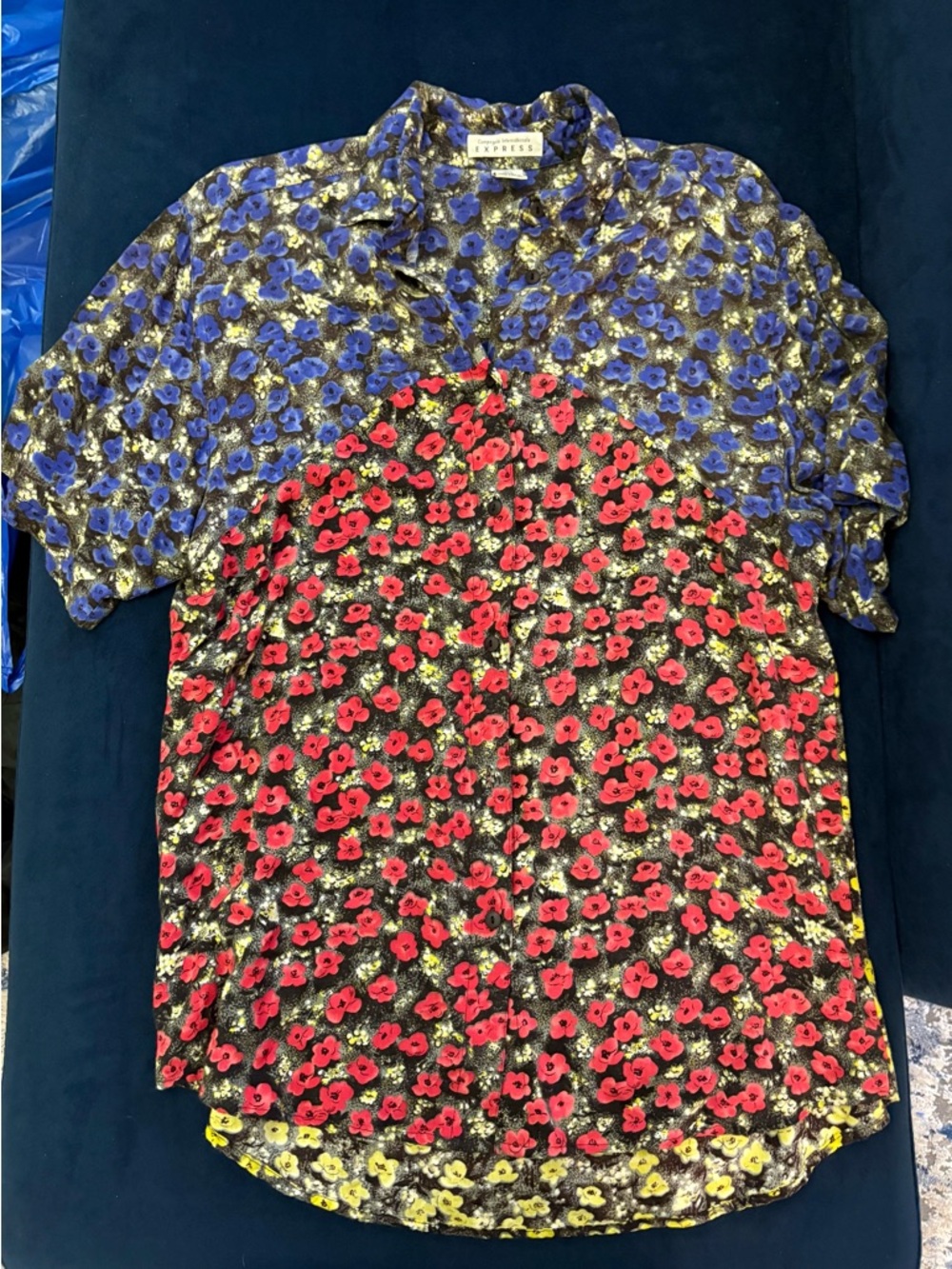 Vintage women’s  Compagnie Internationale Express floral button down shirt